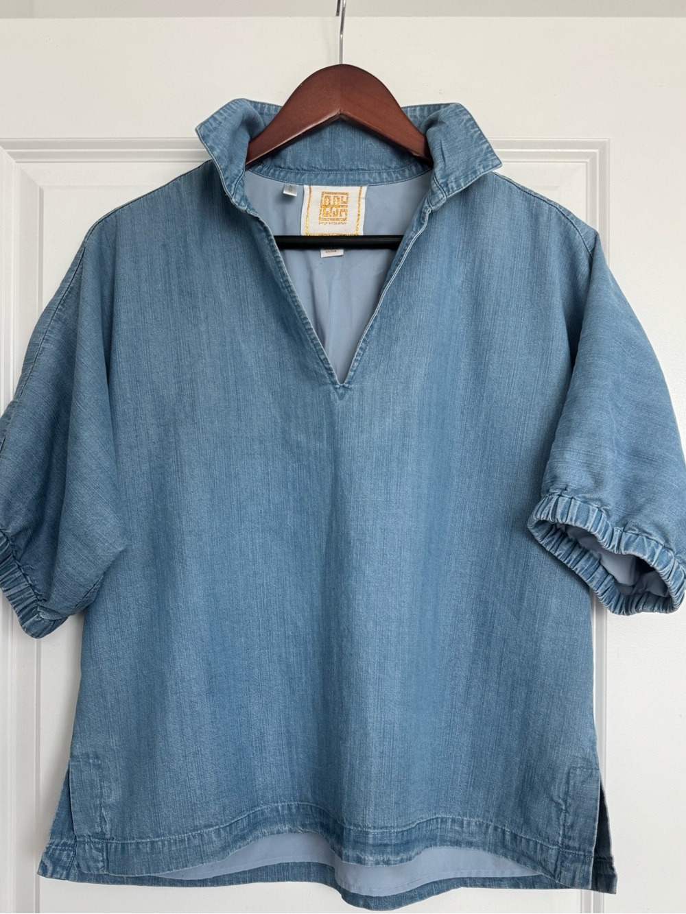 Emily McCarthy poppy denim chambray blue women small